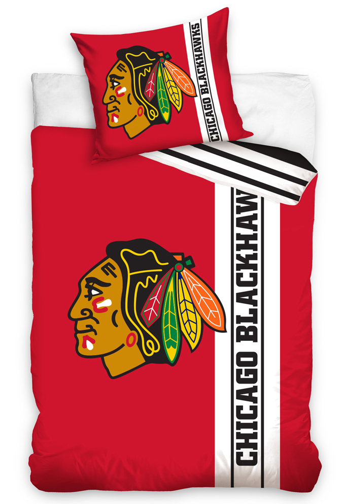 TipTrade s.r.o. Hokejové povlečení NHL Chicago Blackhawks Belt 140x200 + 70x90