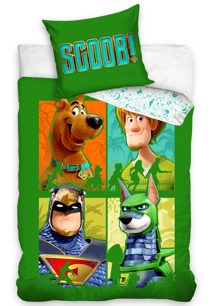 Carbotex Dětské povlečení Scooby Doo Zelená Čtyřka 140x200 + 70x90