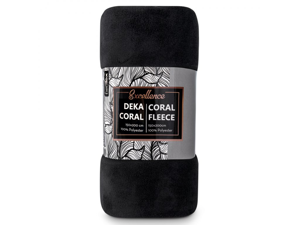 TipTrade s.r.o. Deka Coral mikroplyš 150x200 cm Barva: černá