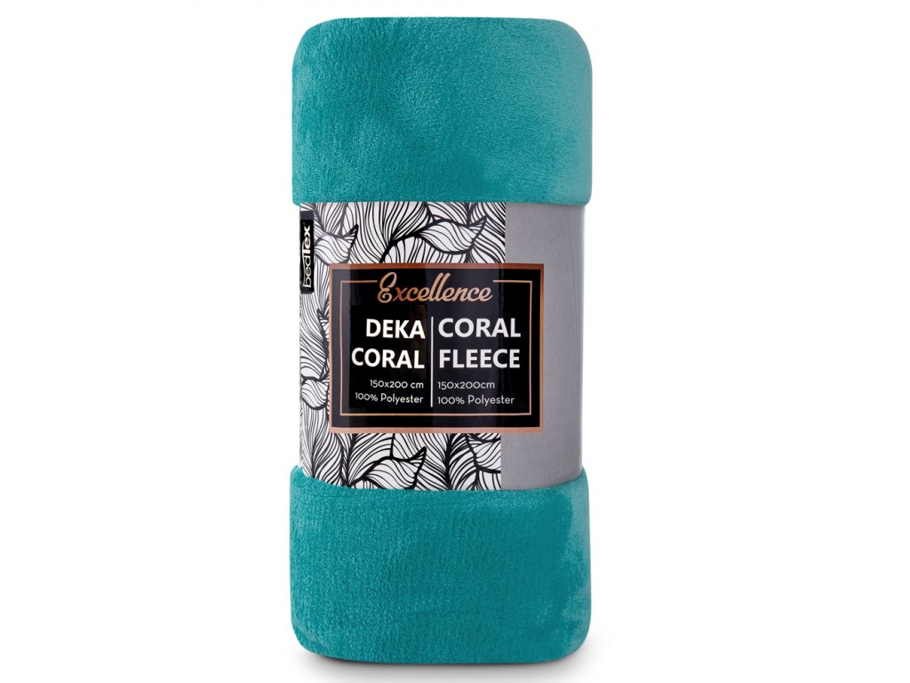 TipTrade s.r.o. Deka Coral mikroplyš 150x200 cm Barva: tyrkysová