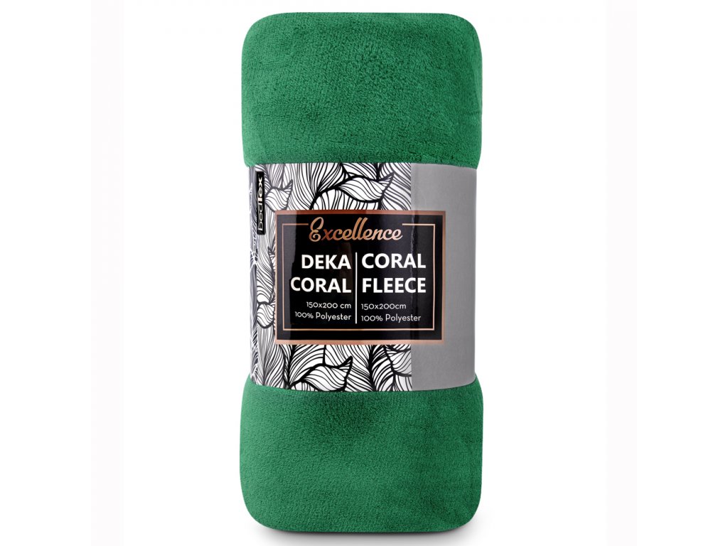 TipTrade s.r.o. Deka Coral mikroplyš 150x200 cm Barva: zelená