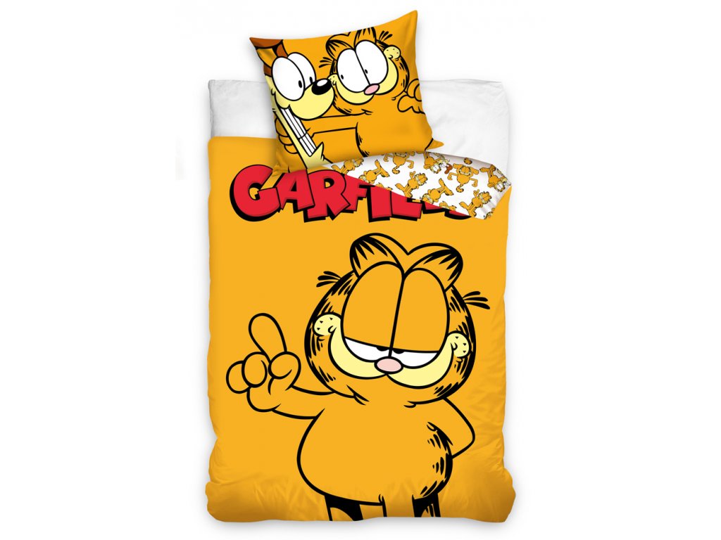 Carbotex Dětské povlečení Kocour Garfield 140x200 + 70x90 cm