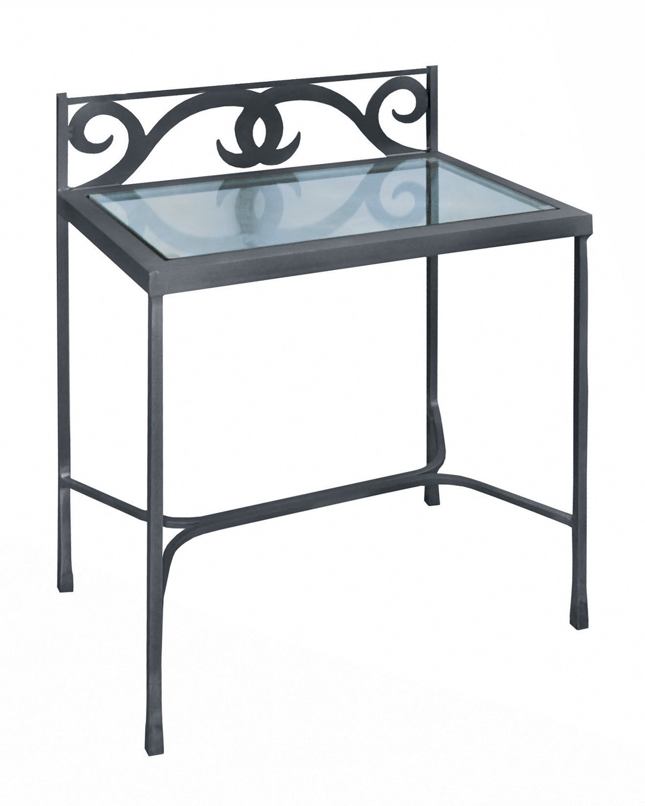 Iron Art GRANADA noční stolek se sklem