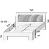 SOFIA manželská postel čelo oblé laťkové 180 cm buk cink nákres