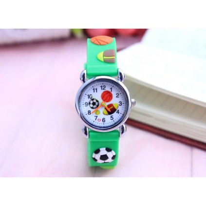 Dětské Fotbalové hodinky zelené