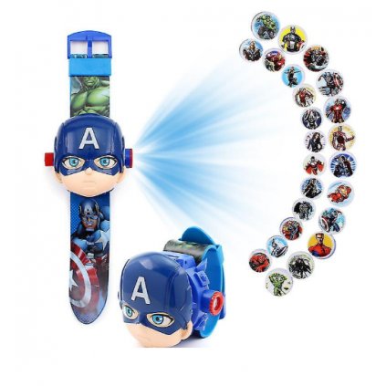 Dětské hodinky s projektorem Kapitán Amerika Avengers| Načančaná.cz