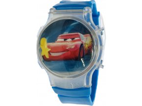 Dětské 3D digitální hodinky Auta Blesk McQueen modré Cars|Načančaná.cz