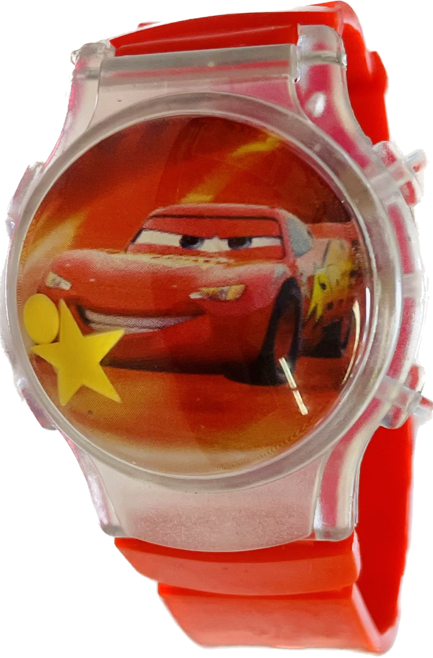 Načančaná.cz Dětské 3D digitální hodinky Auta Blesk McQueen červené