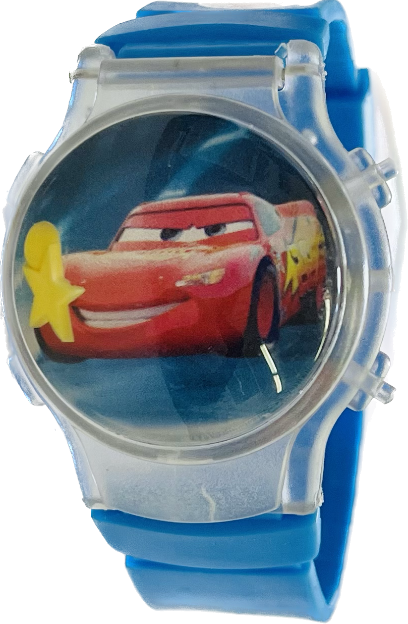 Načančaná.cz Dětské 3D digitální hodinky Auta Blesk McQueen modré