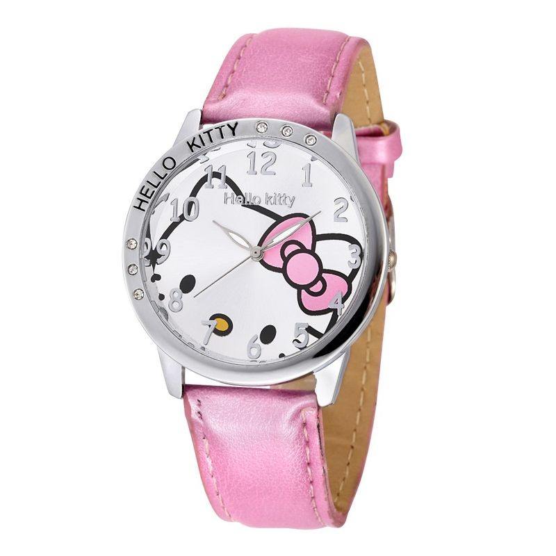 Načančaná.cz Dětské růžové hodinky Hello Kitty