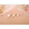Náušnice bílá Perlová sada 12 párů