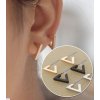 Náušnice 3D motiv Triangl 1