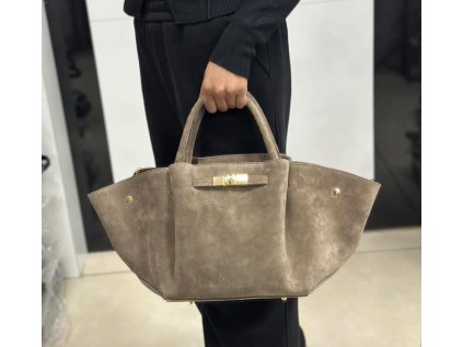 Kožená semišová kabelka Mora