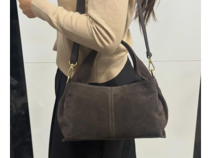 Kožená semišová kabelka Sardo