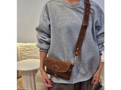 Kožená semišová ledvinka Remus