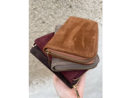 Kožená semišová peněženka Bancote