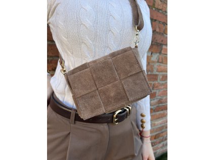 Kožená semišová crossbody Barolo