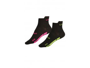 LITEX Sportovní ponožky CoolMax 9A015 - černá - růžová