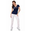 Bílé bavlněné sportovní kalhoty dámské Draps Na Cvíčo 1