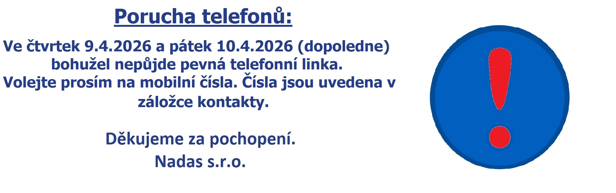 porucha pevné linky