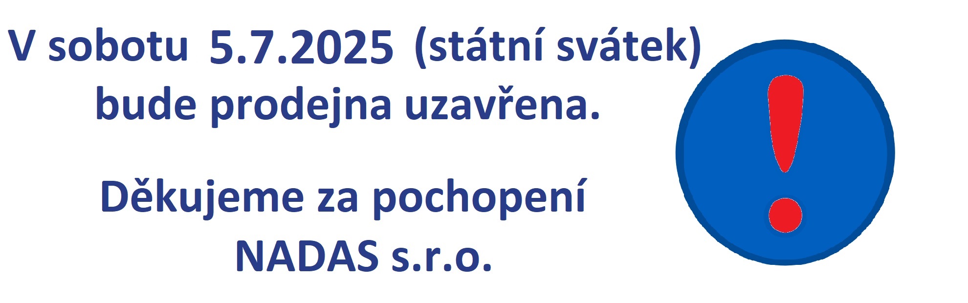 Svátek zavřeno
