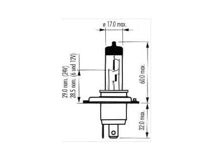 autožárovka 12V-H4 Range Power