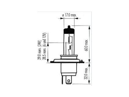 autožárovka 12V-H4 Range Power