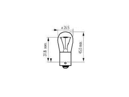 autožárovka 24V/21W oranžová