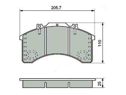 destička brzd.WVA 29032-sada
