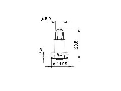autožárovka 24V/1,2W EBSR