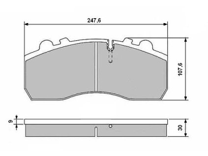 destička brzd.WVA 29202/29278-sada