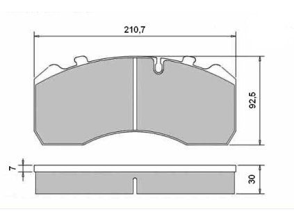 destička brzd.WVA 29095-sada
