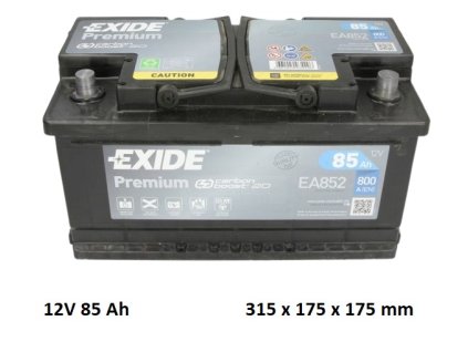 autobaterie 85 Ah EXIDE Premium