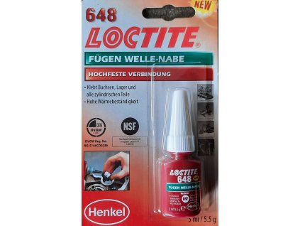 lepidlo na válcové spoje LOCTITE 648 - 5ml