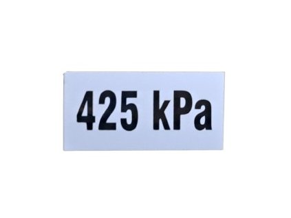 značka tlaku 425kPa samolepka