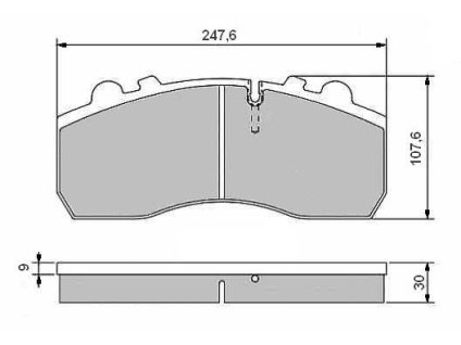 destička brzd.WVA 29162-sada
