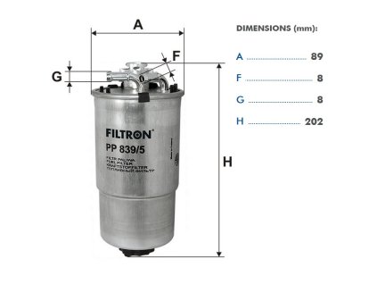 filtr palivový PP839/5