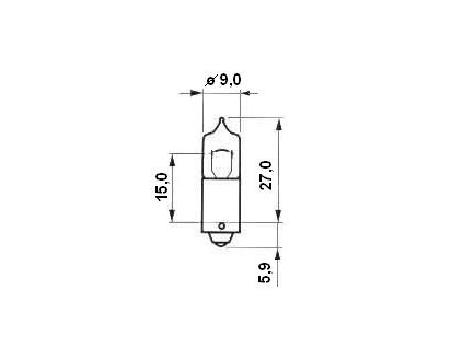 autožárovka 12V/6W H6W halogen