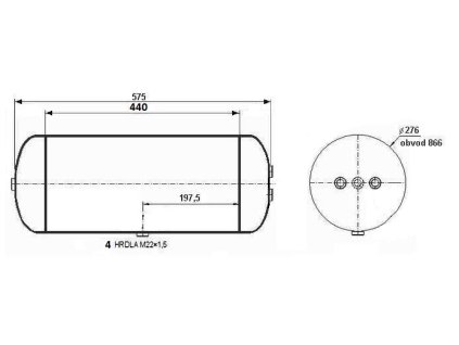 vzduchojem 30/276-395/2-návěs
