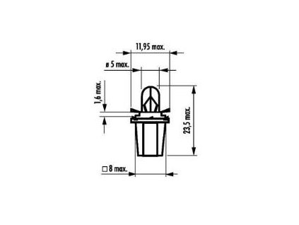 autožárovka 24V/1,2W B8,5d