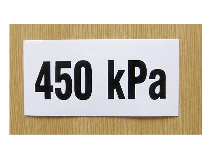 značka tlaku 450kPa samolepka