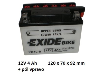 motobaterie 12V/4 Ah EXIDE