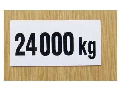 značka zatížení 24000kg samolepka