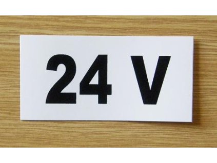 značka 24V samolepka