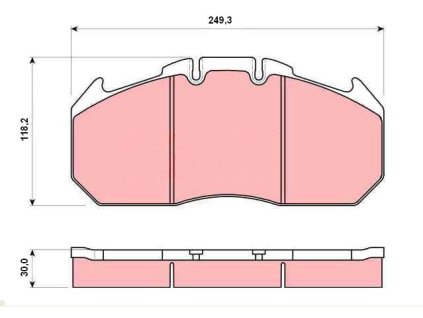 destička brzd.WVA 29131 sada