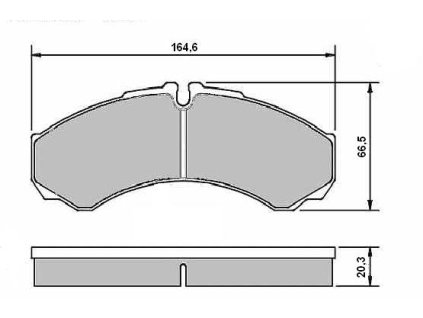 destička brzd.WVA 29121-sada