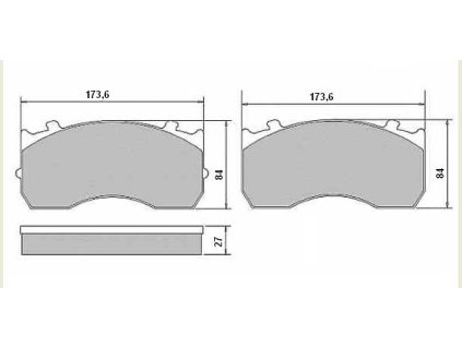 destička brzd.WVA 29115/29148-sada
