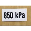 značka tlaku 850kPa samolepka