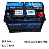 autobaterie 70 Ah BARS EFB Start-Stop