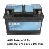autobaterie 70 Ah EXIDE AGM Start-Stop